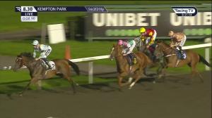 Video preview image for Kempton Park 20:30 - Unibet 3 Uniboosts A Day Fillies' Handicap (3)