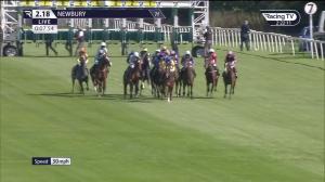 Video preview image for Newbury 14:18 - Dubai Duty Free Full Of Surprises British EBF Fillies' Conditions Stakes (2)