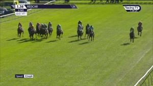 Video preview image for Redcar 13:36 - racingtv.com/freetrial EBF Stallions Novice Stakes (4)