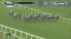 Video preview image for Newbury 16:55 - BetVictor 'Hands and Heels' Apprentice Handicap (Final) (5)