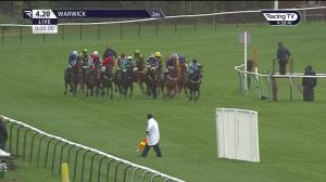 Video preview image for Warwick 16:20 - Start Your RacingTV Free Trial Now EBF Mares' Open National Hunt Flat (4)