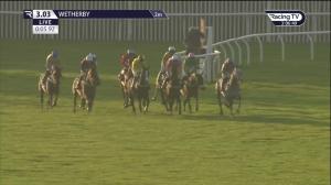 Video preview image for Wetherby 15:03 - Start Your RacingTV Free Trial Now Handicap Hurdle (Qualifier) (3)