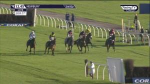 Video preview image for Newbury 12:45 - Coral Racing Club Novices' Limited Handicap Chase (3)