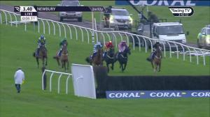 Video preview image for Newbury 15:40 - Coral Get Closer To The Action Handicap Chase (2)
