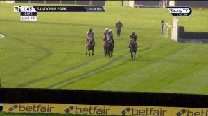 Video preview image for Sandown Park 13:45 - Jumeirah Hotels & Resorts Novices' Limited Handicap Chase (3)