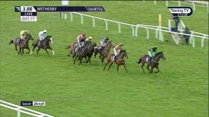 Video preview image for Wetherby 15:08 - Vickers.Bet Family Owned Independent Bookmaker Fillies' "Junior" National Hunt Flat (5)