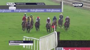 Video preview image for Fairyhouse 11:55 - Bar One Racing Sign Up Bet 10 Get 50 Irish European Breeders Fund Mares Handicap Chase