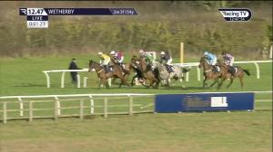 Video preview image for Wetherby 12:47 - Bet At racingtv.com Novices' Hurdle (Qualifier) (4)