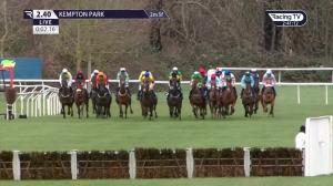 Video preview image for Kempton Park 14:40 - Coral Lanzarote Handicap Hurdle (2)