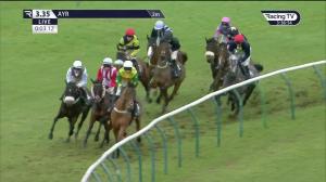 Video preview image for Ayr 15:35 - weatherbysshop.co.uk Novices' Handicap Hurdle (4)