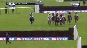 Video preview image for Haydock Park 15:50 - Betfred Play Fred's 5 Million Handicap Chase (3)