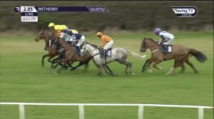 Video preview image for Wetherby 14:05 - Watch Racing TV In Stunning HD Conditional Jockeys' Handicap Chase (Qualifier) (5)