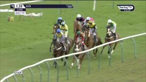 Video preview image for Ayr 13:35 - Virgin Bet Best Odds Daily Novices' Handicap Hurdle (5)