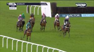 Video preview image for Newbury 14:40 - BetVictor Gamble Responsibly Handicap Hurdle (3)