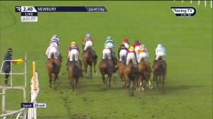Video preview image for Newbury 14:40 - British EBF BetVictor "National Hunt" Mares' Novices' Hurdle (Limited Handicap) (Series Final) (Grade 2) (1)
