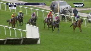 Video preview image for Wetherby 16:25 - RacingTV 100% Profits Back To Racing Handicap Chase (5)