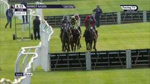 Video preview image for Market Rasen 20:15 - Download The rhino.bet App Handicap Hurdle (5)