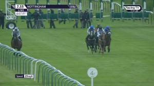 Video preview image for Nottingham 19:55 - Follow @racingtv On Twitter Handicap (4) (Qualifier)