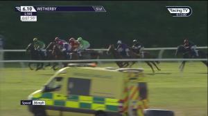 Video preview image for WETHERBY 18:10 - Watch RacingTV Free For 31 Days EBF Restricted Maiden Stakes (Qualifier) (4)