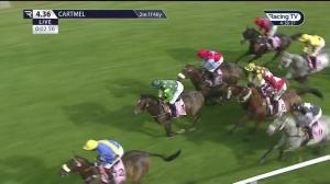 Video preview image for CARTMEL 16:36 - Bowness Bay Brewing Conditional Jockeys' Handicap Hurdle (5) (Div 1)