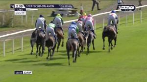 Video preview image for Stratford-on-Avon 14:30 - Kieran O'Neill 80th Birthday Celebration Conditional Jockeys' Selling Handicap Hurdle (5)