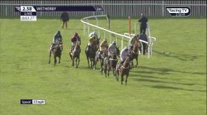 Video preview image for WETHERBY 14:58 - Mary Lofthouse Supporting Spinal Research Juvenile Hurdle (Qualifier) (4)