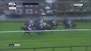 Video preview image for Redcar 17:38 - Watch Racing Replays At racingtv.com Handicap (Female Amateur Jockeys) (6)