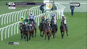 Video preview image for Musselburgh 16:00 - RacingTV For Free Now At racingtv.com/freetrial Handicap Hurdle (3)