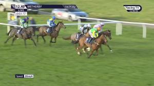 Video preview image for WETHERBY 12:40 - Watch Racing TV In HD Novices' Handicap Chase (4)