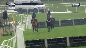 Video preview image for Carlisle 12:35 - Download The rhino.bet App Conditional Jockeys' Handicap Hurdle (Qualifier) (4)
