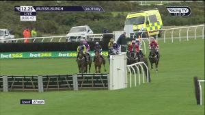 Video preview image for Musselburgh 12:25 - tote.co.uk Seven Swans A Swimming Conditional Jockeys' Handicap Hurdle (5)