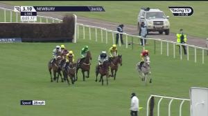 Video preview image for Newbury 15:10 - Hooorrrrraaayyy It's Christmas Queens Arms Handicap Chase (3)