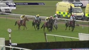 Video preview image for Haydock Park 12:15 - Betfred Nifty 50 Conditional Jockeys' Handicap Hurdle (Qualifier) (4)