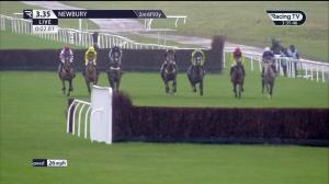 Video preview image for Newbury 15:35 - Coral Get Closer To The Action Novices' Limited Handicap Chase (3)