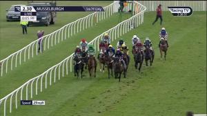 Video preview image for Musselburgh 14:30 - Racing TV Profits Returned To Racing Novices' Limited Handicap Hurdle (5)