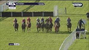 Video preview image for WETHERBY 13:40 - William Hill Daily Bet Boost Novices' Handicap Hurdle (4)