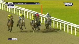 Video preview image for Chelmsford City 20:00 - Support The Injured Jockeys Fund Handicap (4)