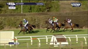 Video preview image for WETHERBY 15:17 - Best Prices Guaranteed Daily At Vickers.Bet Novices' Handicap Chase (5)