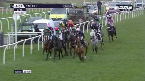 Video preview image for Carlisle 16:07 - Follow rhino.bet On Instagram Handicap Chase (Qualifier) (5)