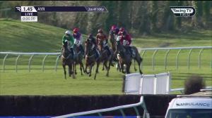 Video preview image for Ayr 13:45 - Virgin Bet Conditional Jockeys' Mares' Handicap Hurdle (Qualifier) (5)
