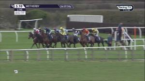 Video preview image for WETHERBY 17:10 - Follow @racingtv On Twitter Handicap Hurdle (5)