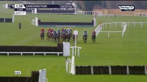 Video preview image for Sandown Park 13:50 - European Breeders' Fund Betfair 'National Hunt' Novices' Handicap Hurdle Final (Premier Handicap) (1)