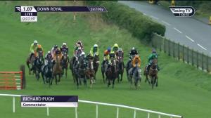 Video preview image for Down Royal 13:07 - bluegrasshorsefeed.com Maiden Hurdle