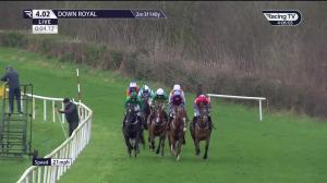 Video preview image for Down Royal 16:02 - Follow On Instagram @bluegrasshorsefeed Rated Novice Chase