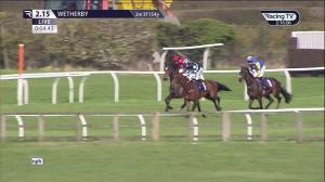 Video preview image for WETHERBY 14:15 - Bowel Cancer Screening Programme Saves Lives Novices' Hurdle (4)