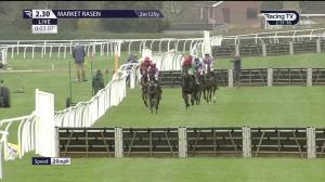 Video preview image for Market Rasen 14:30 - Easter Sunday & Centenary Celebration Raceday Junior 'National Hunt' Hurdle (4)