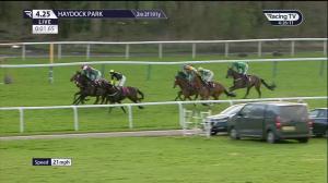 Video preview image for Haydock Park 16:25 - Here's To Another Greyland 25 Years Handicap Hurdle (Qualifier) (4)