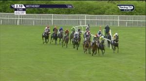 Video preview image for WETHERBY 14:10 - #wearahatday Supporting Brain Tumour Awareness Month Maiden Hurdle (4)