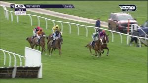 Video preview image for WETHERBY 16:30 - Best Odds Guaranteed Daily At Vickers.Bet Handicap Chase (4)