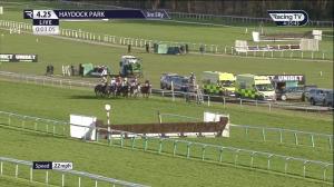 Video preview image for Haydock Park 16:25 - Mick Sziler Novices' Handicap Hurdle (4)